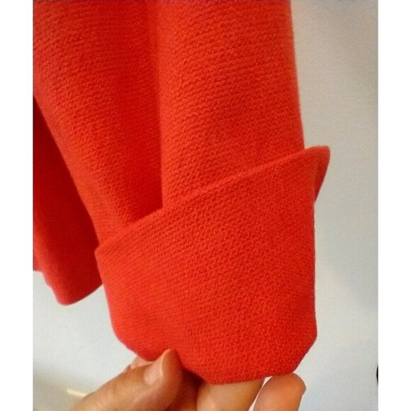 COLDWATER CREEK Women's Single Snap Cotton Blend Blazer Bright Red Lined - 18 - Picture 7 of 11